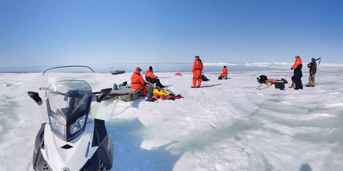 APC team in Churchill on sea ice